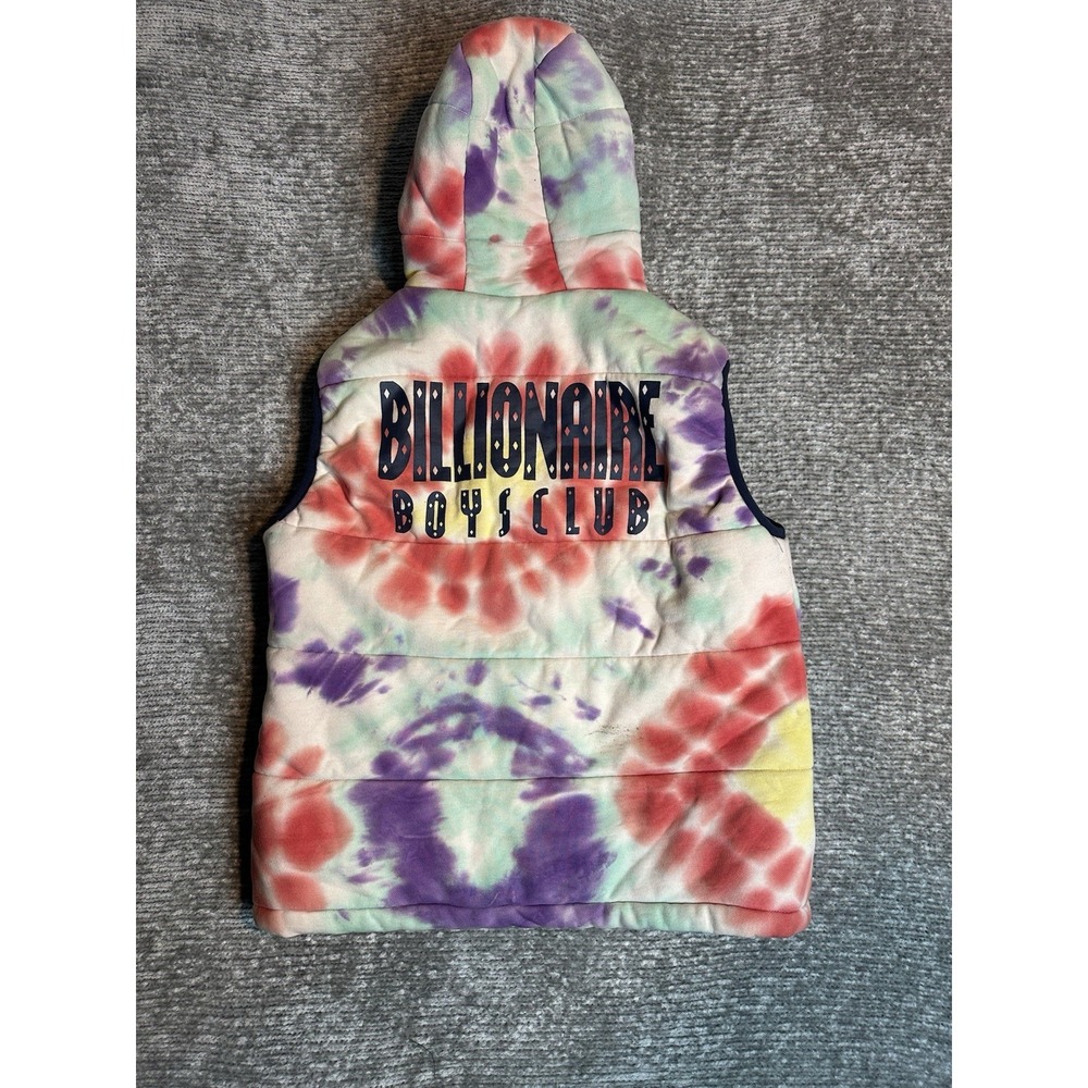 Billionaire Boys Club Tie Dye Hooded Vest Big Logo M Y2K Pharrell 2010s Classic